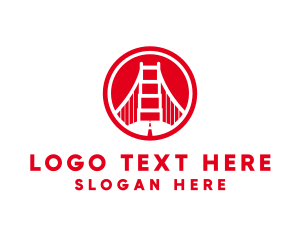 Destination - San Francisco Bridge Landmark logo design