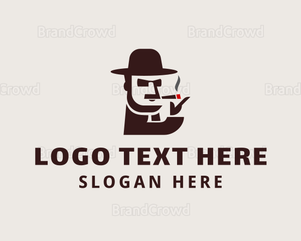 Hat Guy Smoking Logo