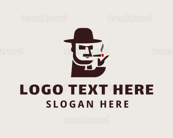 Hat Guy Smoking Logo