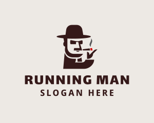 Abraham Lincoln - Hat Guy Smoking logo design