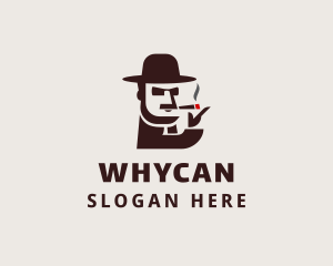 Smoking - Hat Guy Smoking logo design