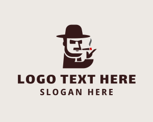 Hat Guy Smoking Logo