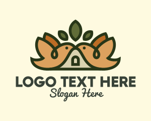 Marriage - Bird Birdhouse Shelter logo design