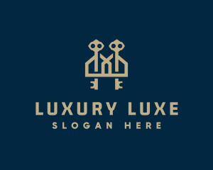 Luxury House Residence Key logo design