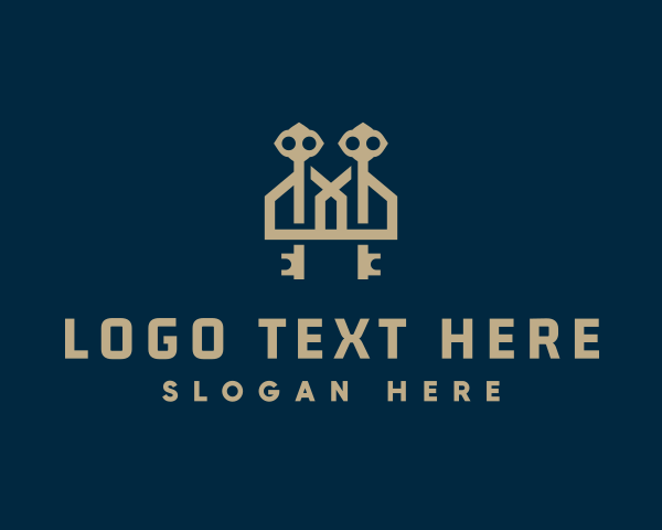 High End - Luxury House Residence Key logo design