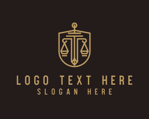 Law Firm - Justice Scale Pillar logo design