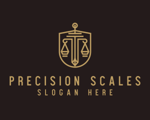 Justice Scale Pillar logo design