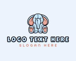 Plushie - Elephant Plushie Toy logo design