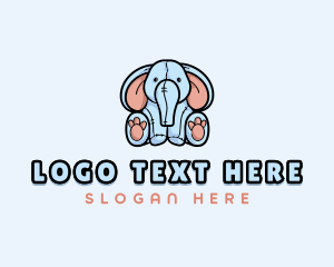 Kiddie - Elephant Plushie Toy logo design