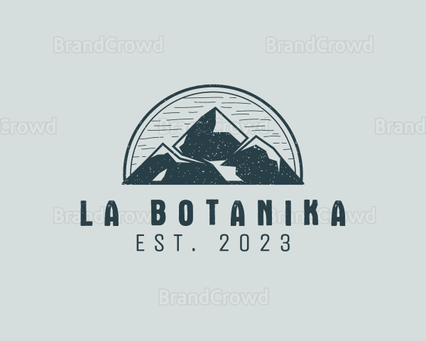 Rustic Mountain Adventure Logo