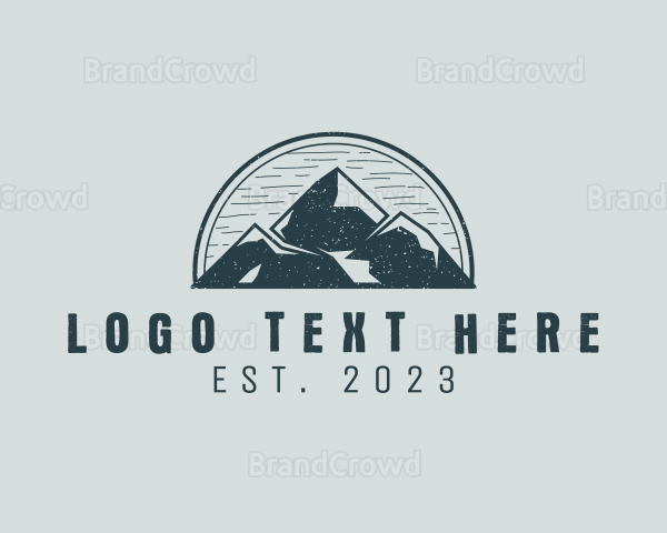 Rustic Mountain Adventure Logo