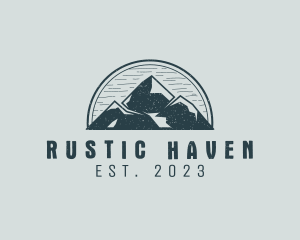 Rustic Mountain Adventure logo design