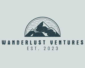 Rustic Mountain Adventure logo design