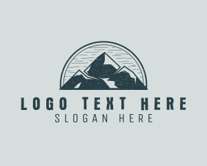 Rustic Mountain Adventure Logo