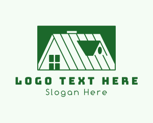 Green - House Apartment Roof logo design