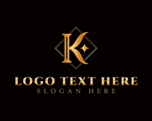 Premium - Luxury Sparkle Letter K logo design