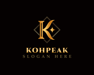 Luxury Sparkle Letter K logo design