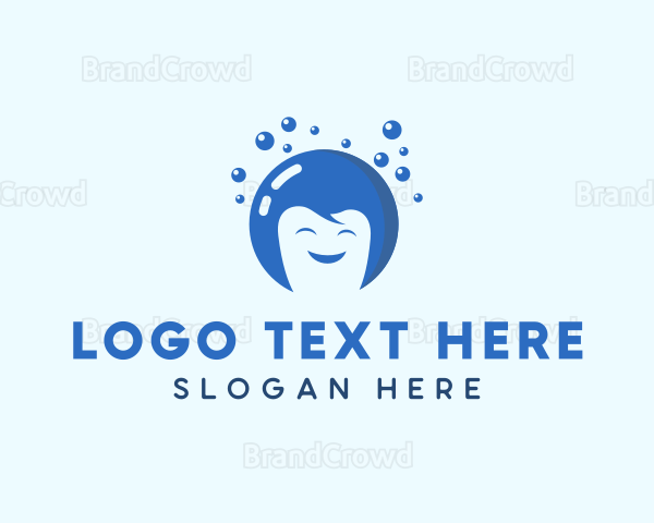 Smiling Tooth Bubble Logo