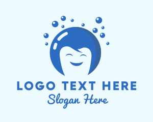 Bubble - Smiling Tooth Bubble logo design