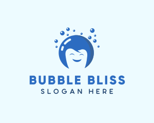 Bubble - Smiling Tooth Bubble logo design