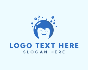 Pediatric Dentistry - Smiling Tooth Bubble logo design