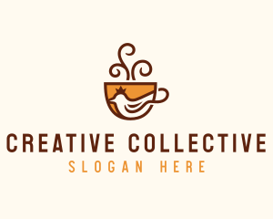 Royal Coffee Dove logo design