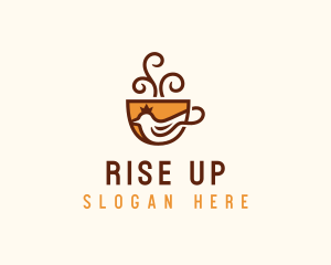 Royal Coffee Dove logo design