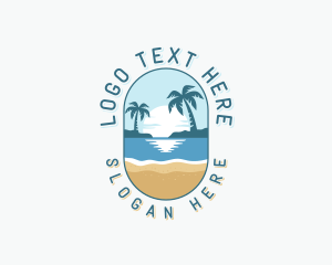 Sunset Island Beach logo design