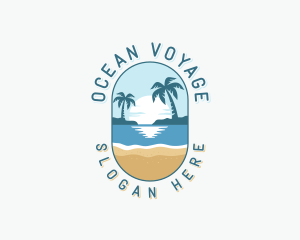 Sunset Island Beach logo design