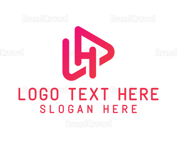 Pink Media Letter H Logo