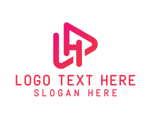 Video - Pink Media Letter H logo design