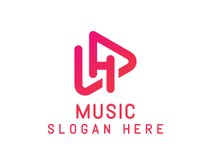 Pink Media Letter H Logo