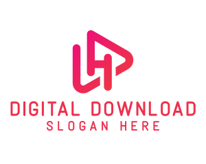 Download - Pink Media Letter H logo design
