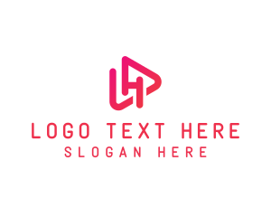 Youtube Vlogger - Pink Media Letter H logo design