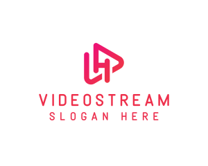 Youtube - Pink Media Letter H logo design