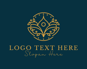 Wellness - Golden Lotus Spa logo design