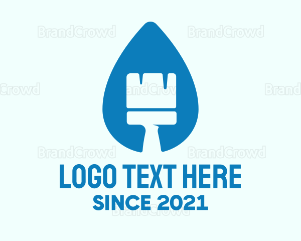 Blue Liquid Brush Logo