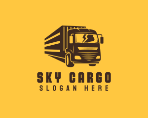 Courier Trailer Truck logo design