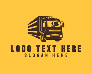 Forwarding - Courier Trailer Truck logo design