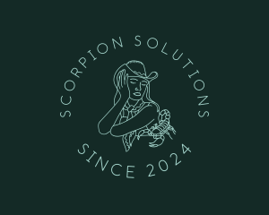 Scorpion Cowgirl Rodeo logo design