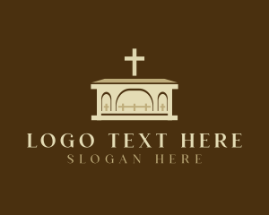 Sacred - Catholic Christian Altar logo design
