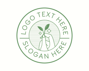 Leaf - Hand Leaf Emblem logo design