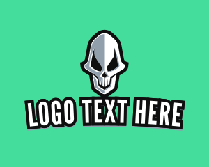 Streamer - Scary Skull Avatar logo design