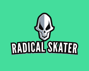 Skater - Scary Skull Avatar logo design