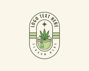 Cannabis - Herbal Weed Tea logo design