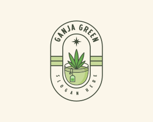 Ganja - Herbal Weed Tea logo design