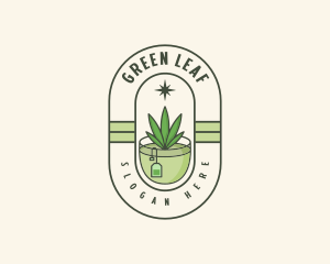 Weed - Herbal Weed Tea logo design