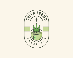 Herbal Weed Tea logo design