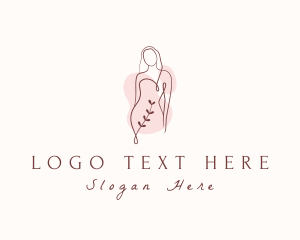 Natural - Leaf Woman Body logo design