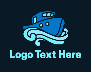 Maritime - Ocean Ferry Boat logo design